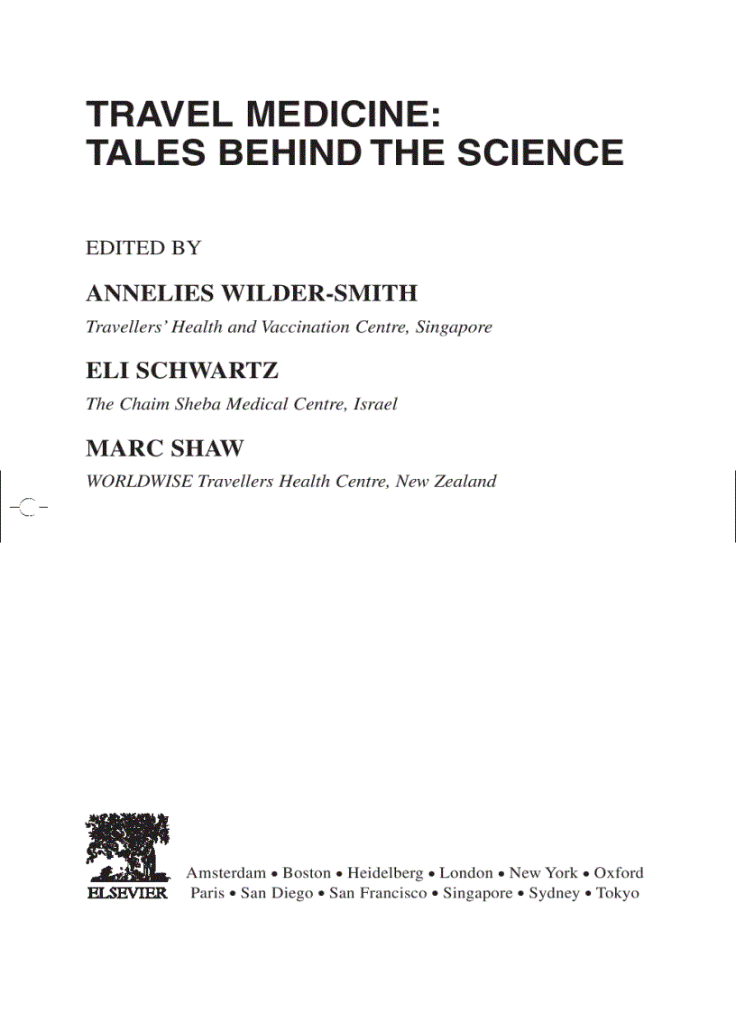 image for page Travel Medicine Tales Behind the Science