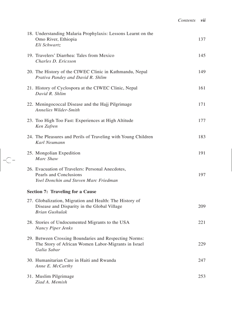 image for page Travel Medicine Tales Behind the Science