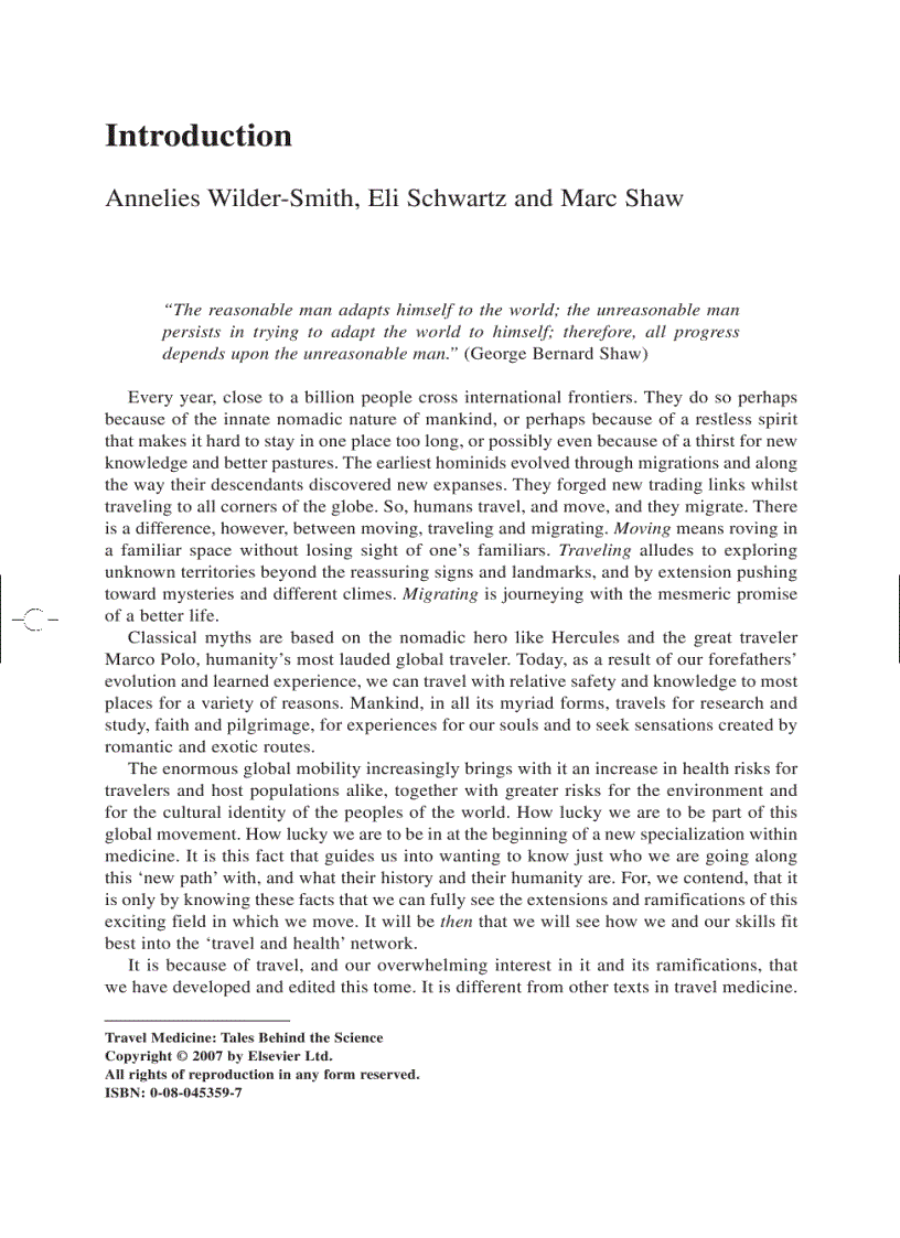 image for page Travel Medicine Tales Behind the Science