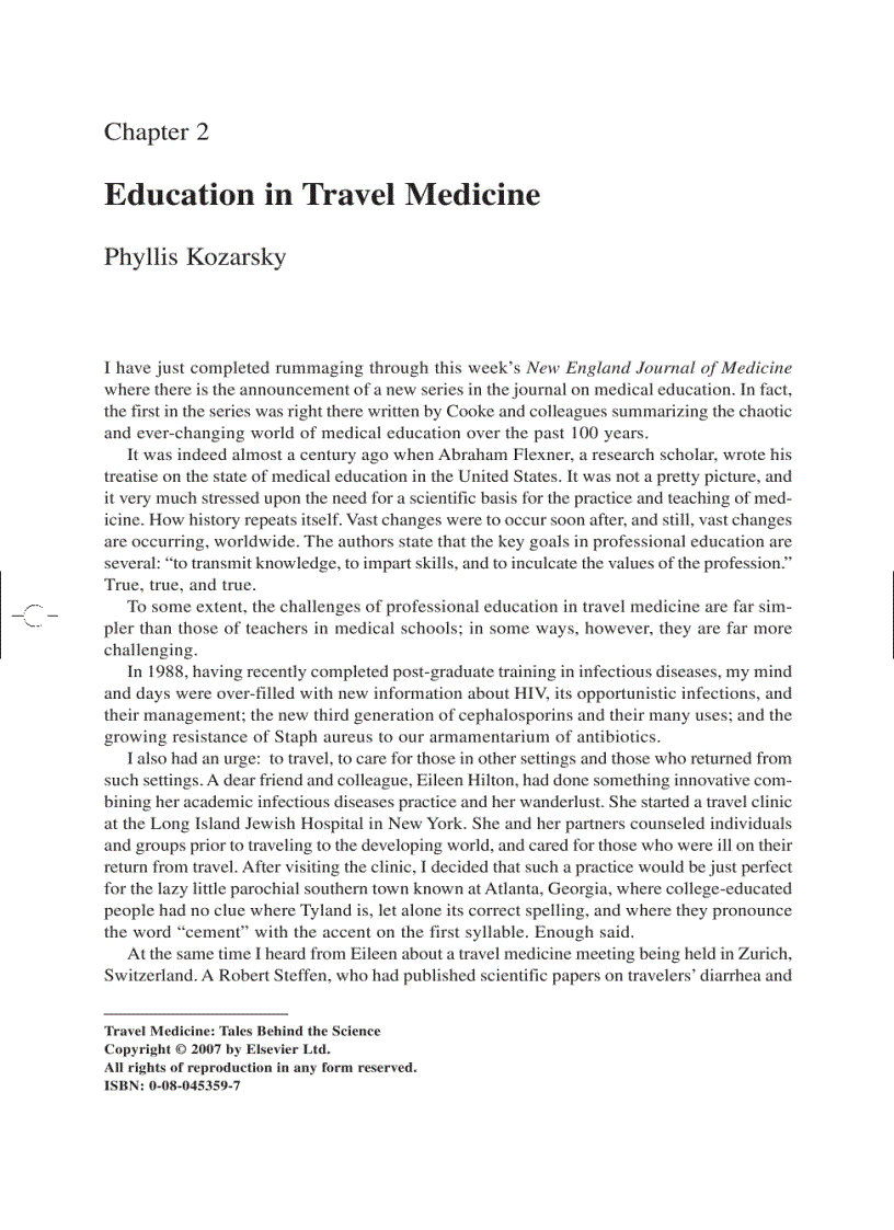 image for page Travel Medicine Tales Behind the Science