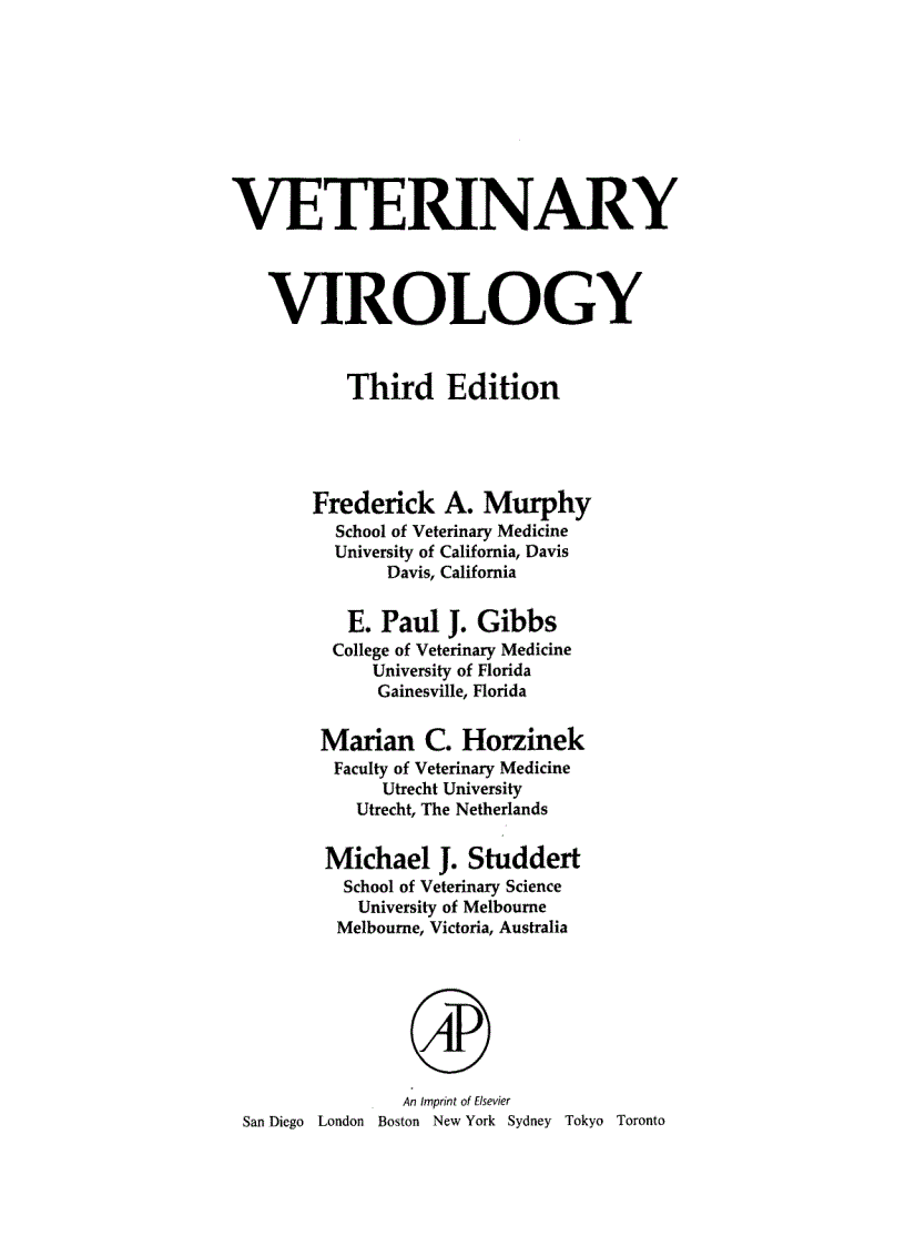 Veterinary Virology Third Edition