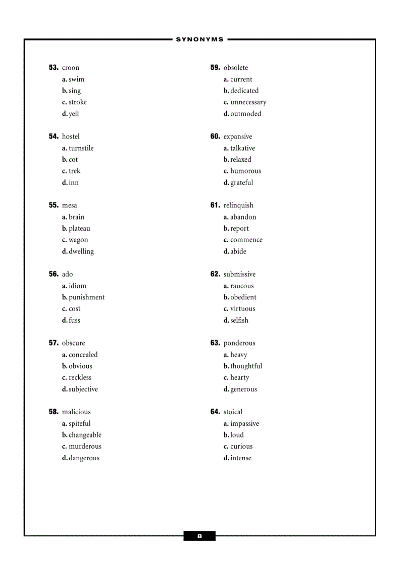 image for page 1001 vocabulary spelling questions 2e