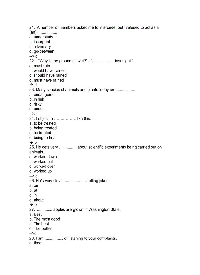 image for page 1500 Câu trắc nghiệm thi Anh văn bằng C