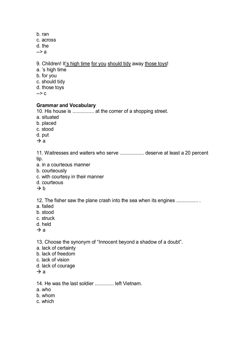 image for page 1500 Câu trắc nghiệm thi Anh văn bằng C