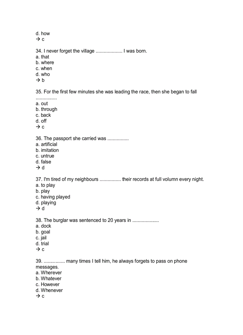 image for page 1500 Câu trắc nghiệm thi Anh văn bằng C