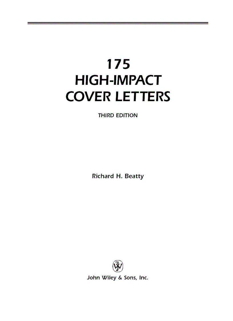175 High Impact Cover Letters
