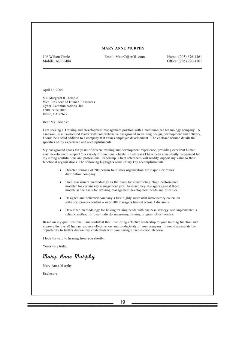 image for page 175 High Impact Cover Letters