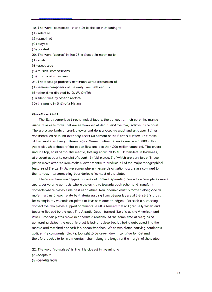 image for page 1995 2000 Reading Full Test