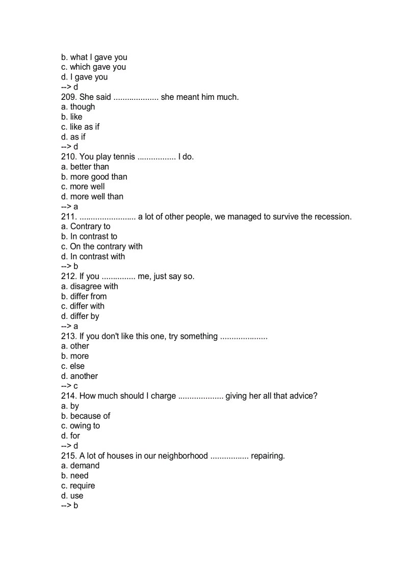 image for page 2000 Câu trắc nghiệp thi Anh Văm bằng A B