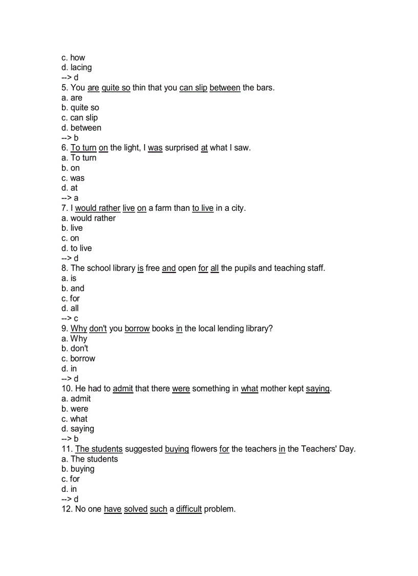 image for page 2000 Câu trắc nghiệp thi Anh Văm bằng A B