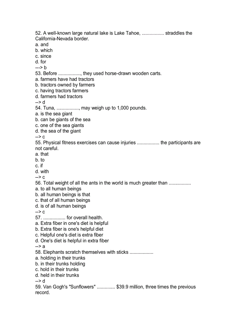 image for page 2000 Câu trắc nghiệp thi Anh Văm bằng A B