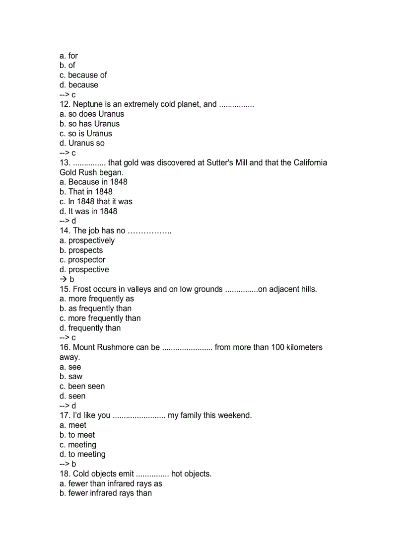 image for page 2000 Câu trắc nghiệp thi Anh Văm bằng A B