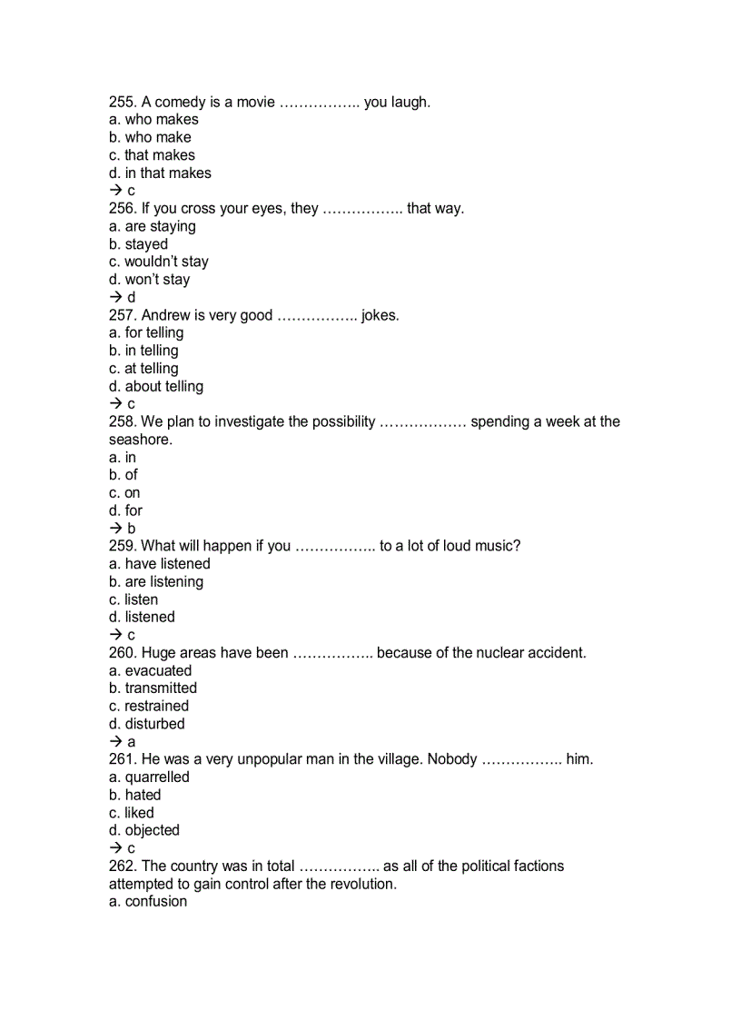 image for page 2000 Câu trắc nghiệp thi Anh Văm bằng A B