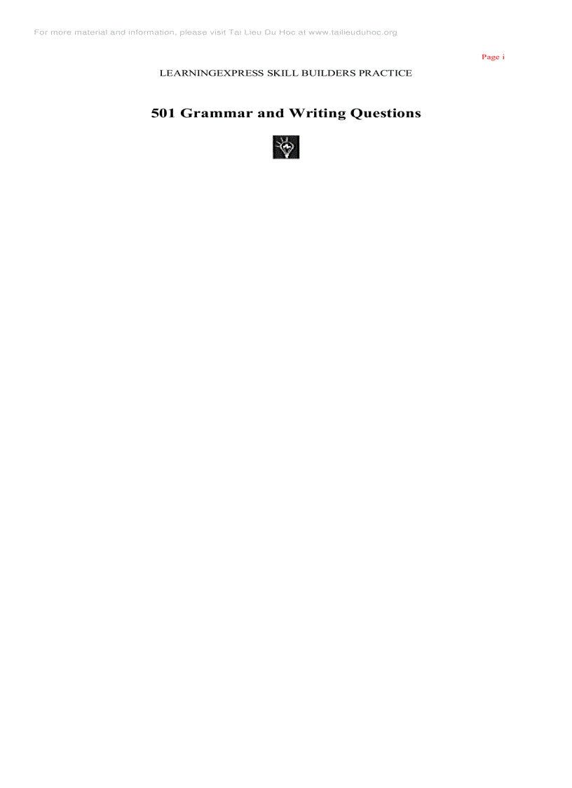 image for page 501 Grammar and Writing Questions
