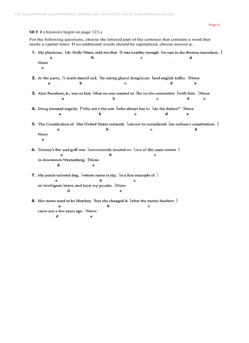 image for page 501 Grammar and Writing Questions