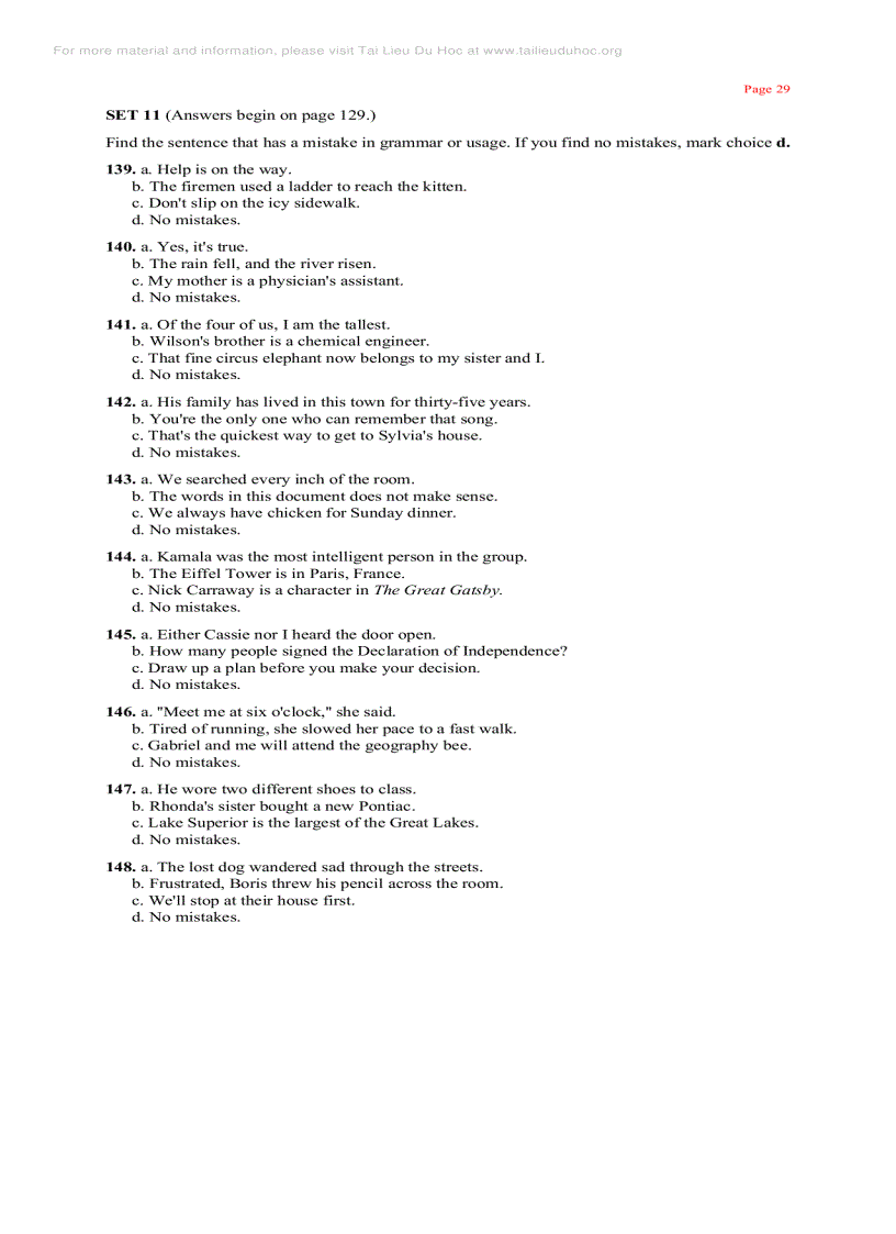image for page 501 Grammar and Writing Questions