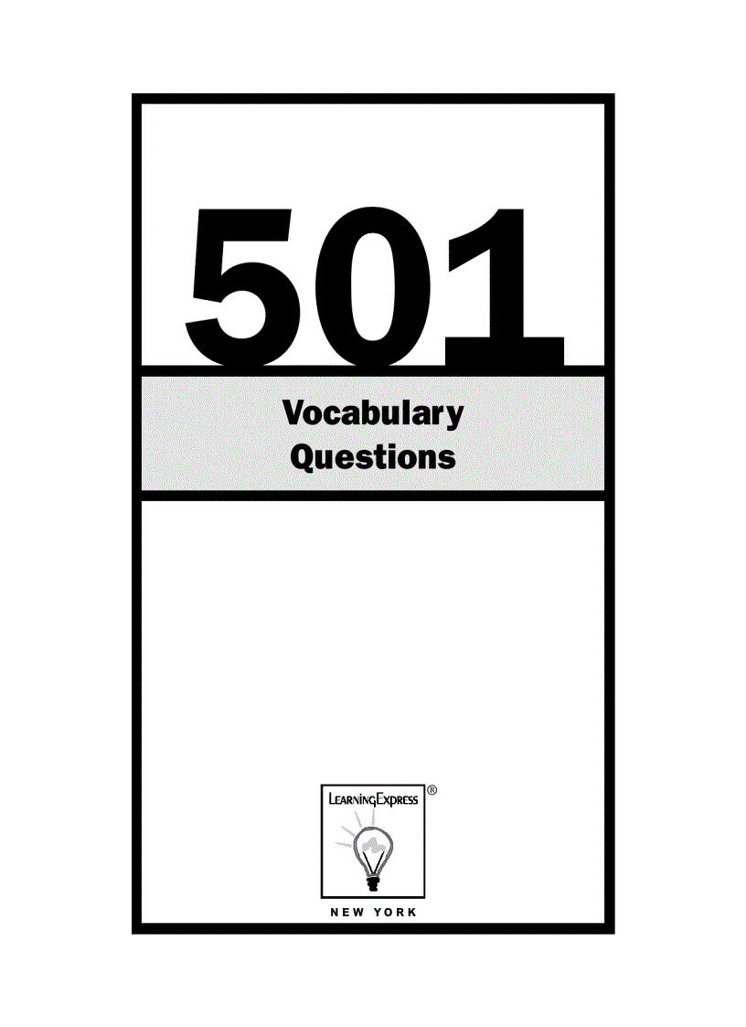 501 Vocabulary questions