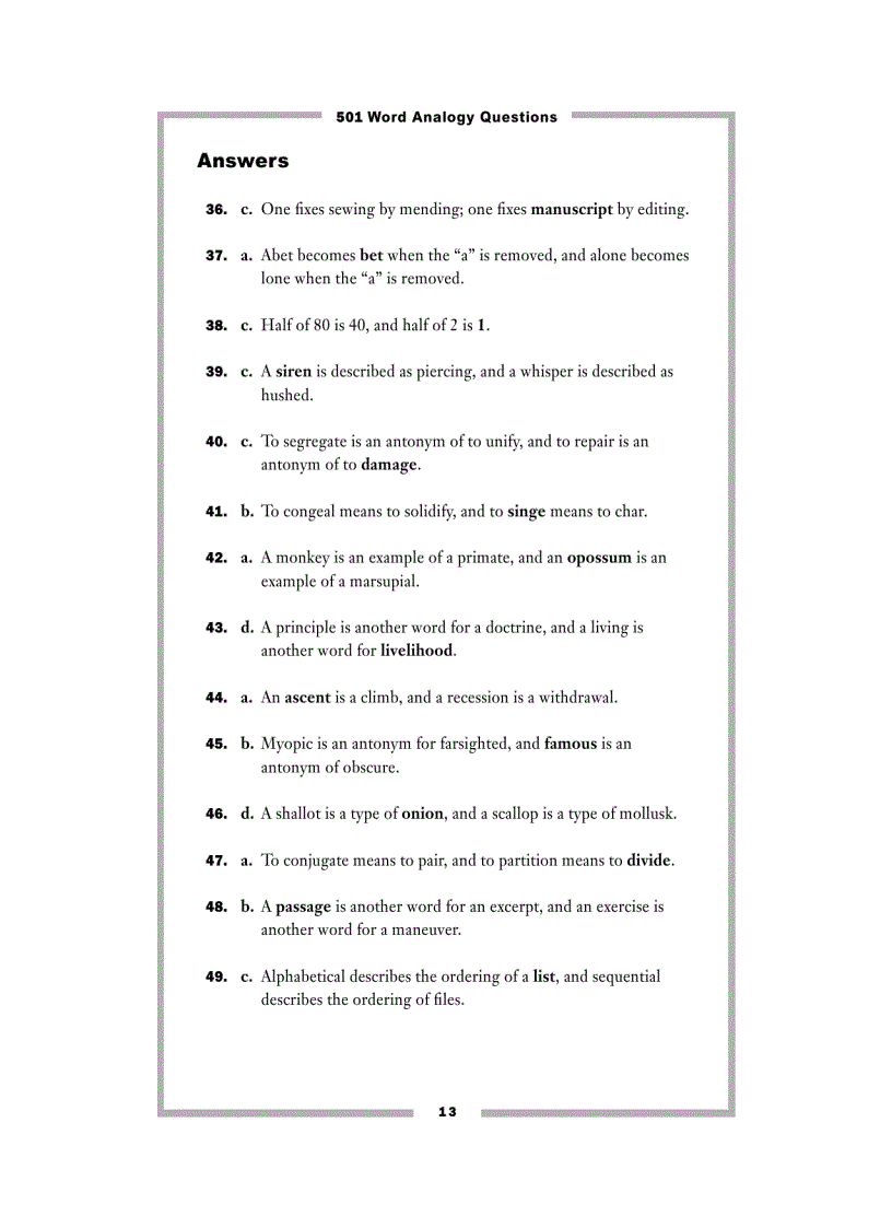image for page 501 Word analogy questions