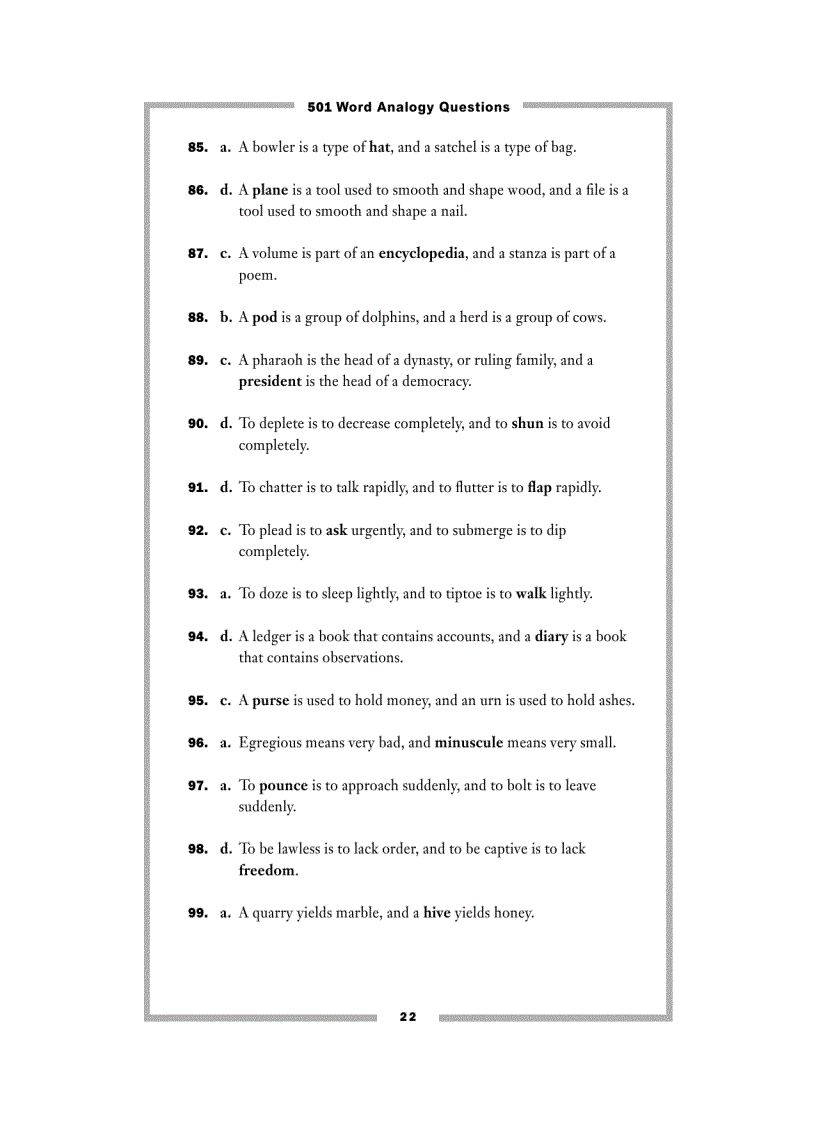 image for page 501 Word analogy questions