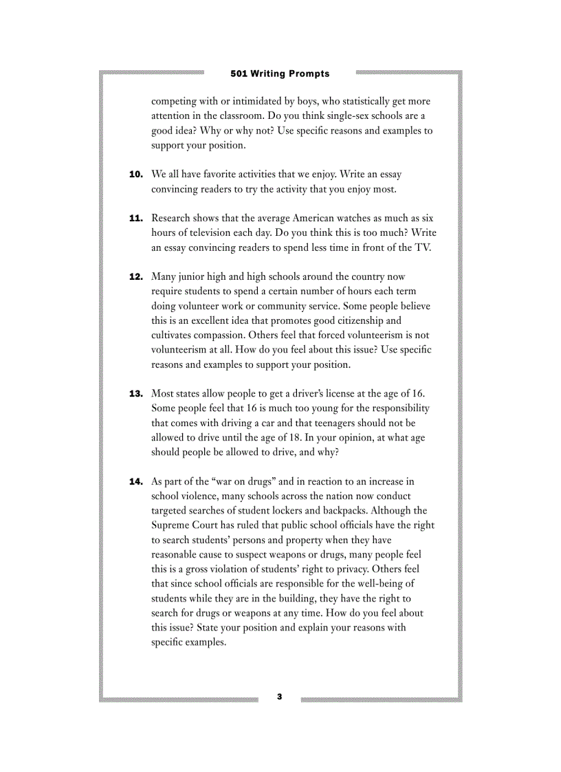 image for page 501 Writing Prompts