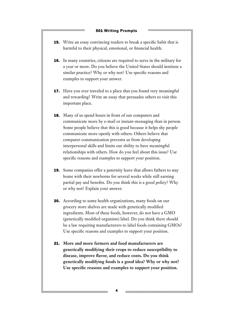 image for page 501 Writing Prompts