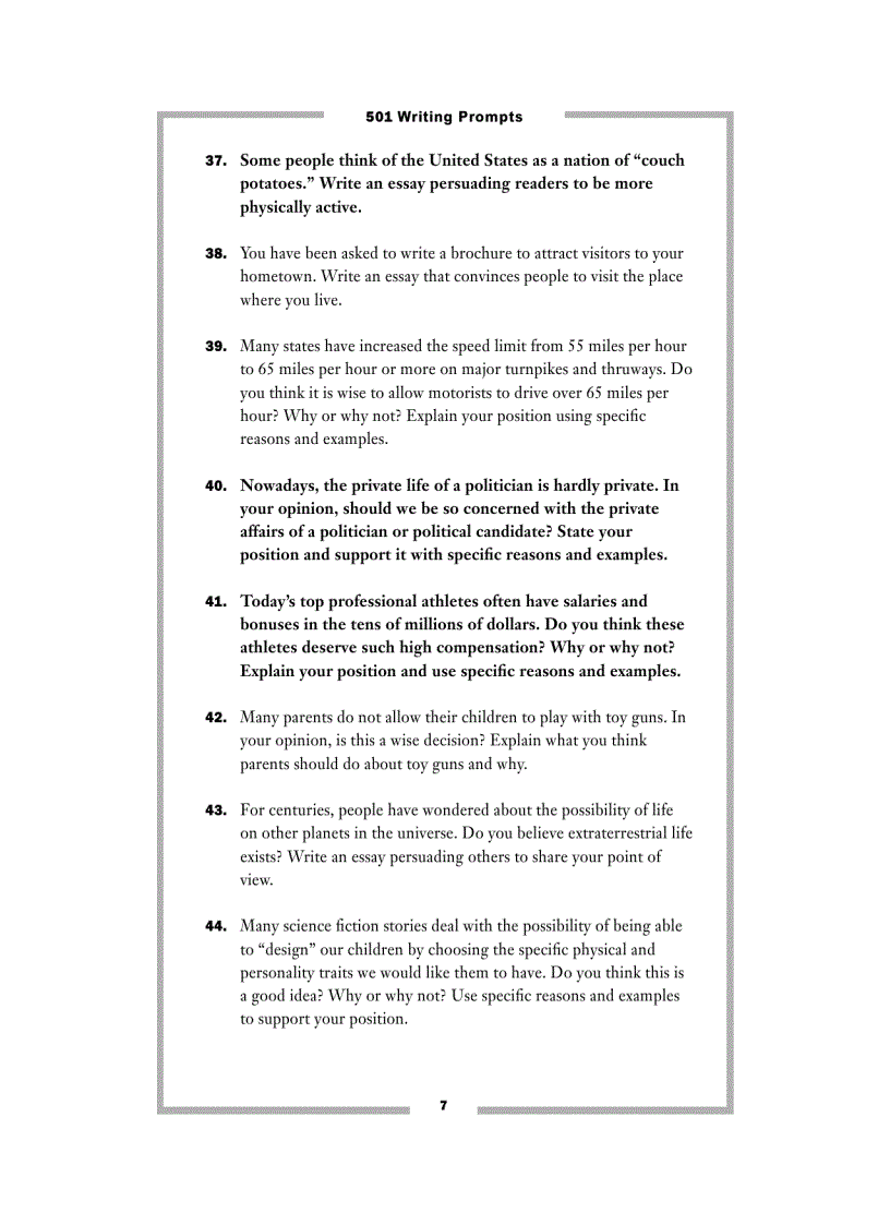 image for page 501 Writing Prompts