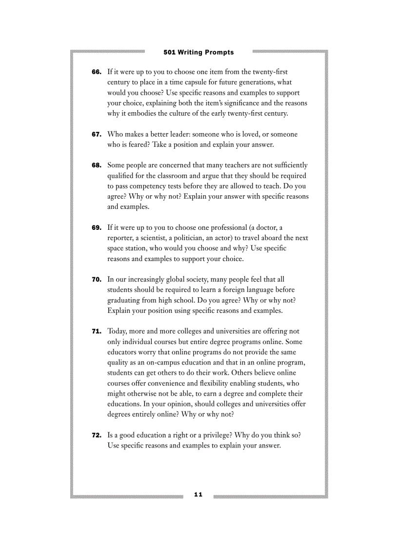 image for page 501 Writing Prompts