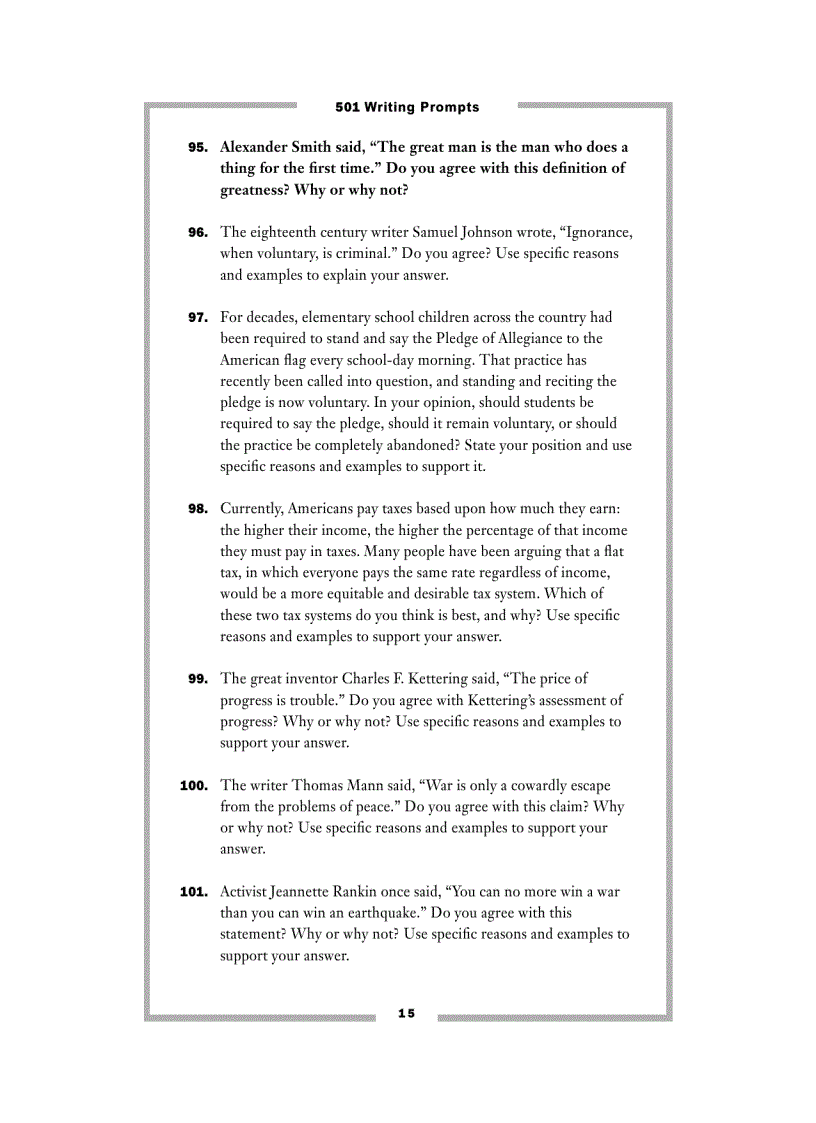 image for page 501 Writing Prompts