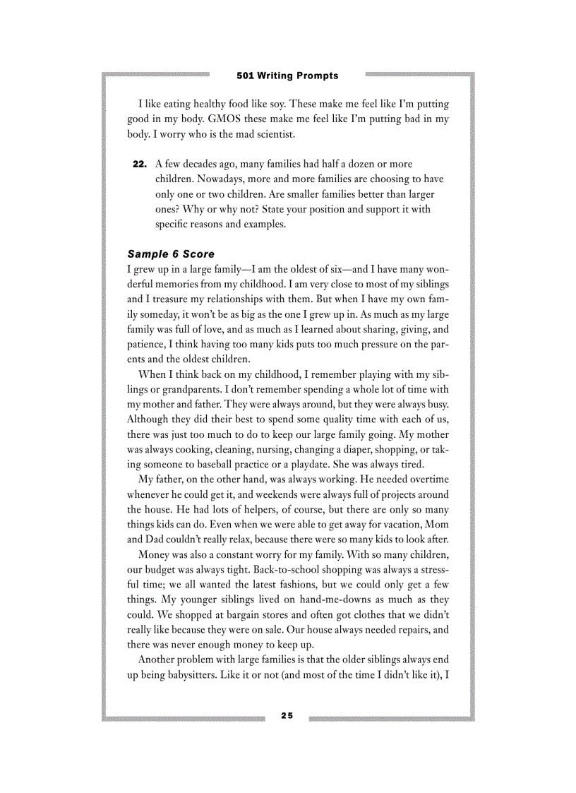 image for page 501 Writing Prompts