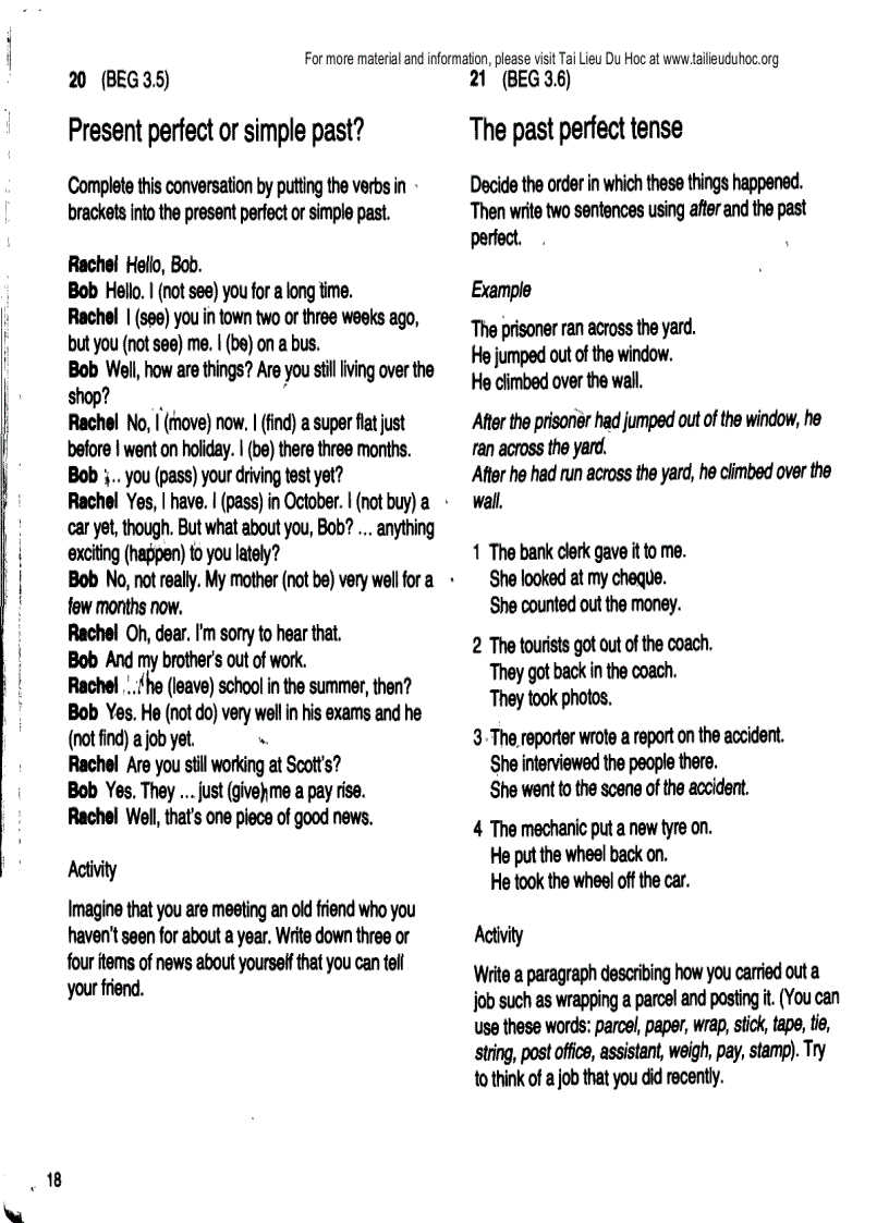 image for page A Basic English Grammar Exercises