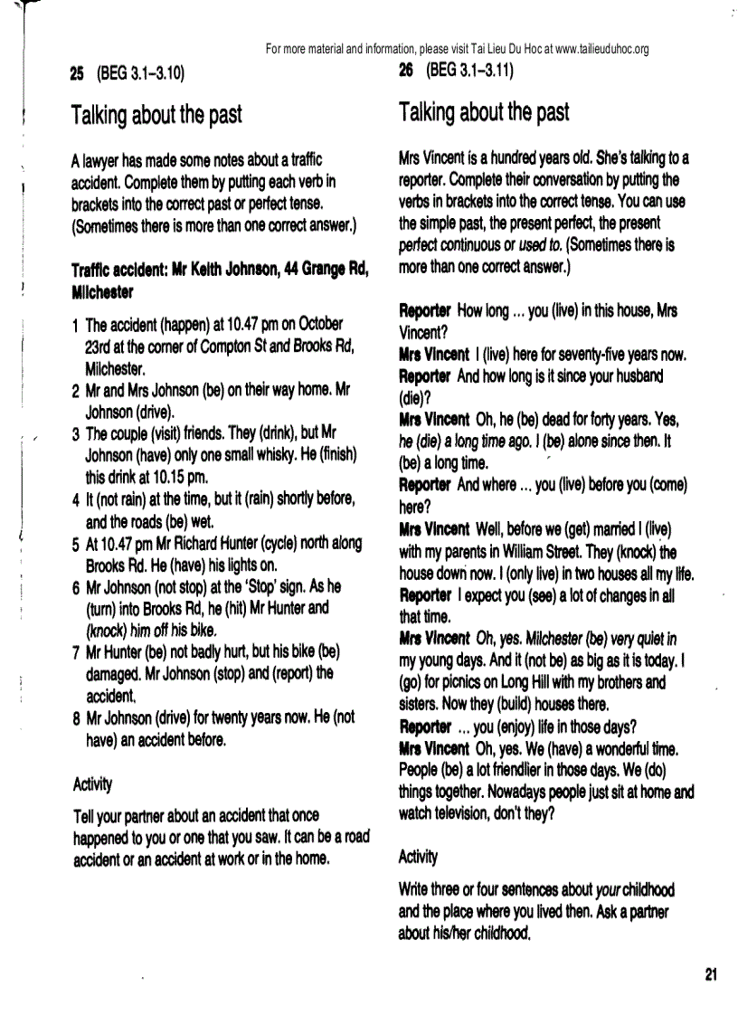 image for page A Basic English Grammar Exercises