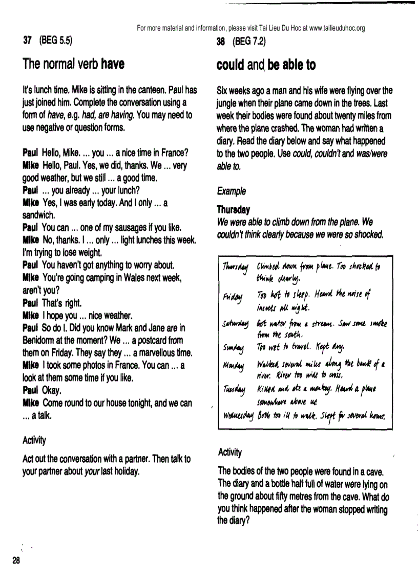 image for page A Basic English Grammar Exercises