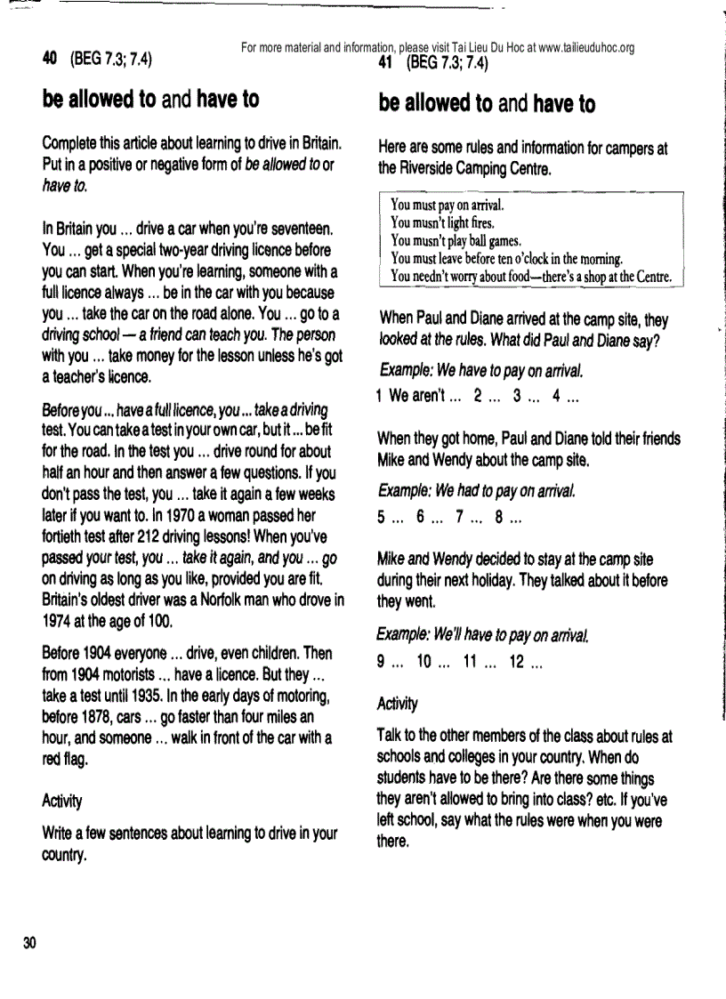 image for page A Basic English Grammar Exercises