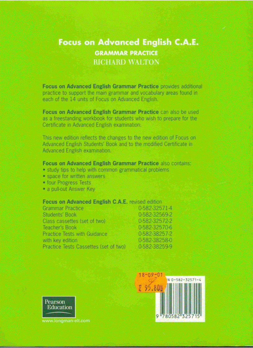 image for page Advanced English C A E Grammar Practice