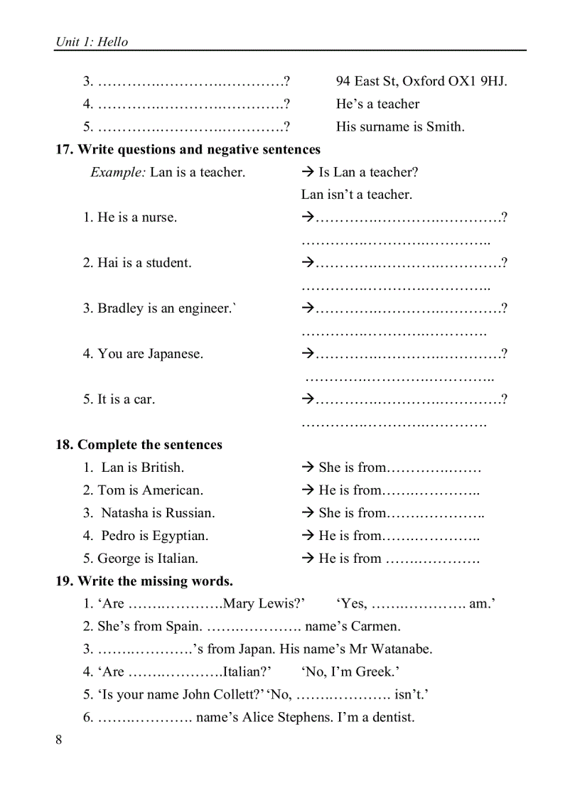 image for page Bài tập tiếng anh A1