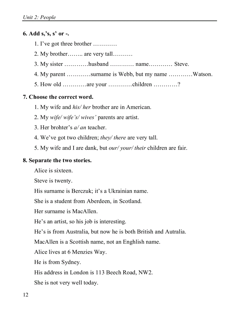 image for page Bài tập tiếng anh A1