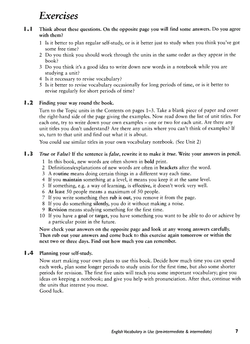 image for page Cambridge English Vocabulary in Use Pre intermediate Intermediate