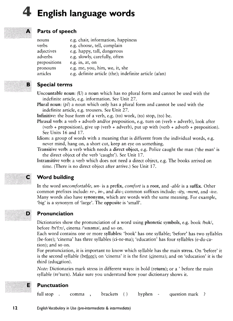 image for page Cambridge English Vocabulary in Use Pre intermediate Intermediate