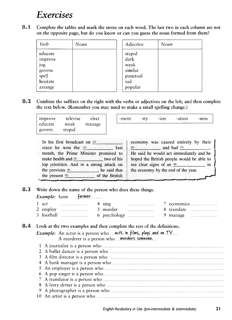 image for page Cambridge English Vocabulary in Use Pre intermediate Intermediate