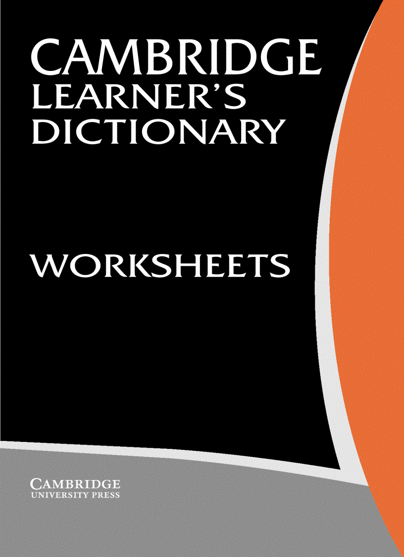 image for page CAMBRIDGE LEARNER S DICTIONARY wordsheets