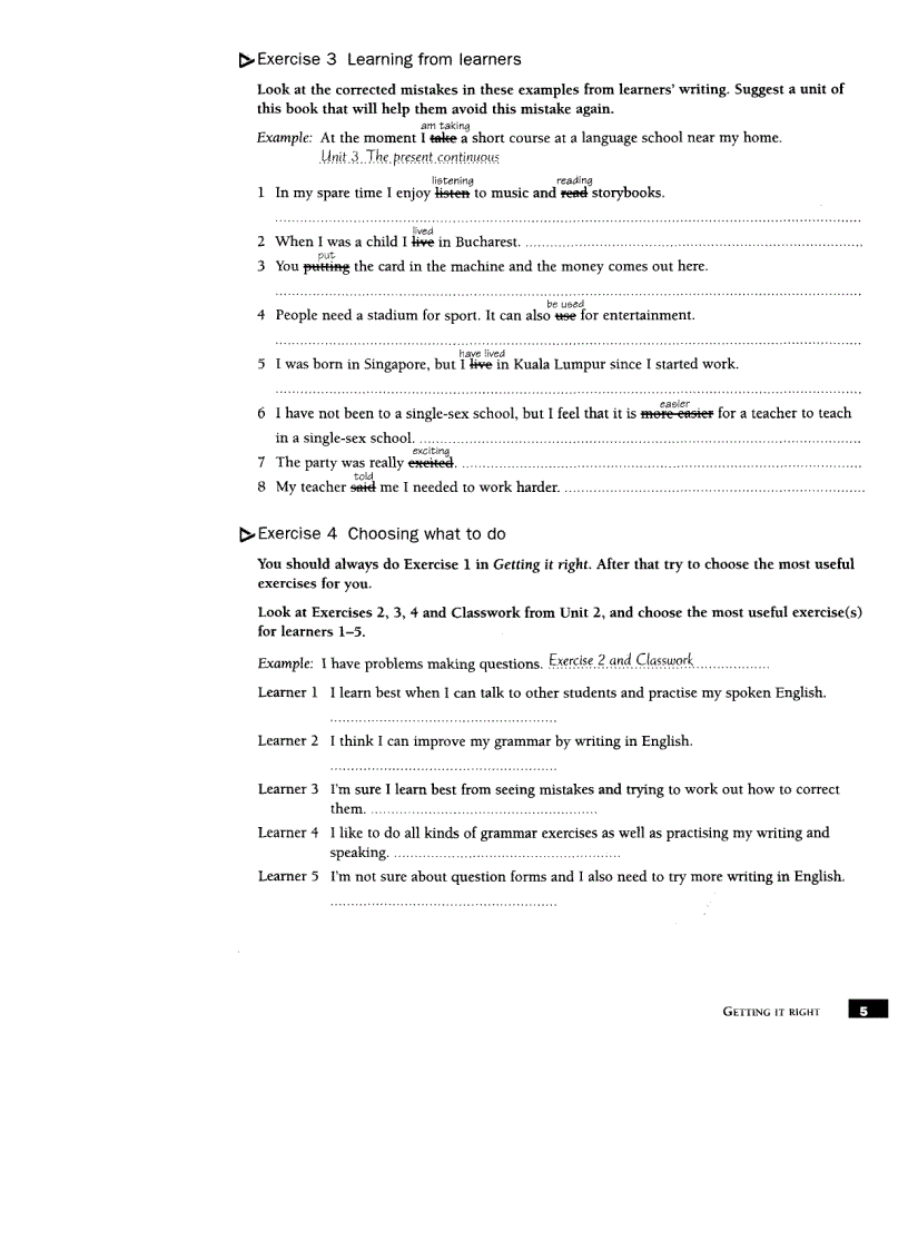 image for page Developing Grammar in Context Intermediate with Answers Grammar Reference and Practice