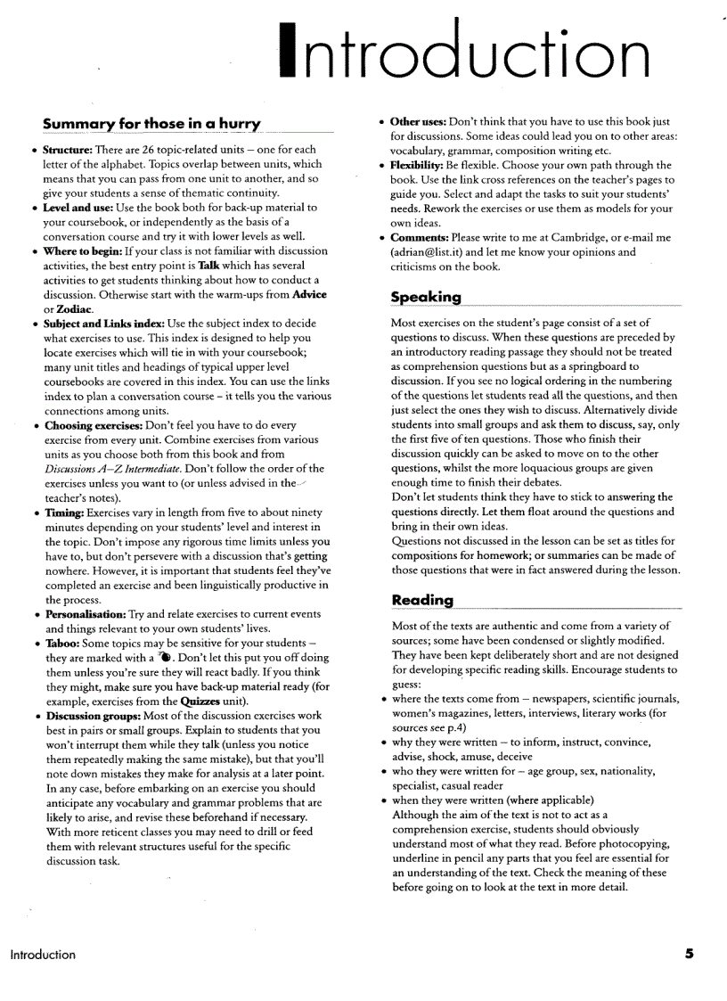 image for page Discussions A Z Advancedt