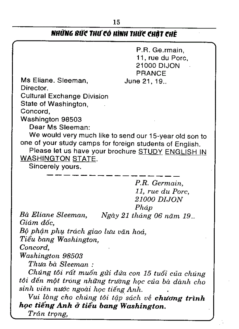image for page Đọc và viết thư bằng Tiếng Anh