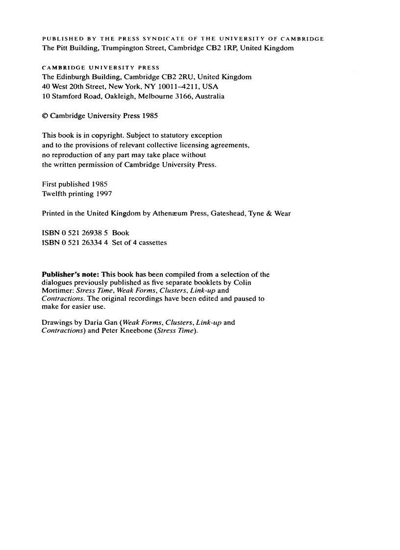 image for page Elements of Pronunciation Intensive Practice for Intermediate and More Advanced Students