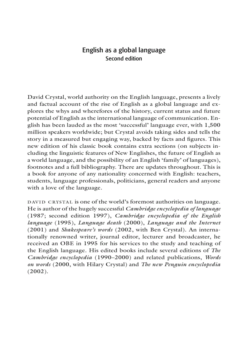image for page English as a Global Language