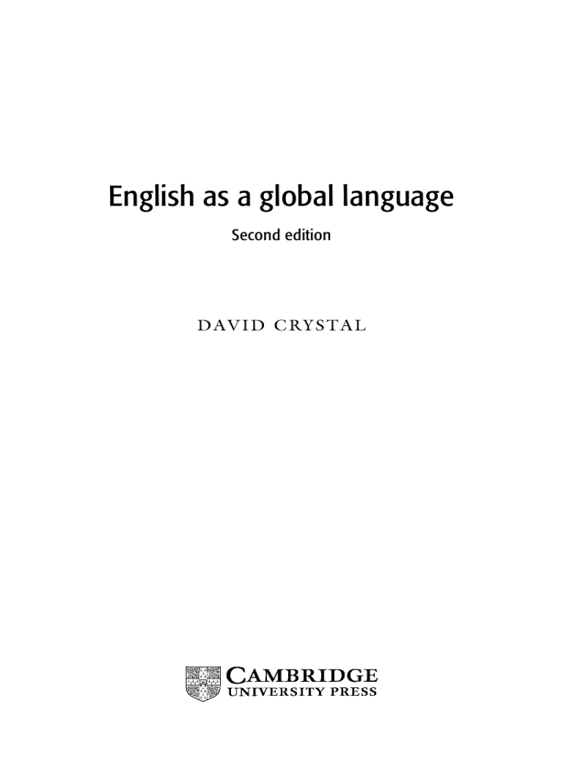 English as a Global Language