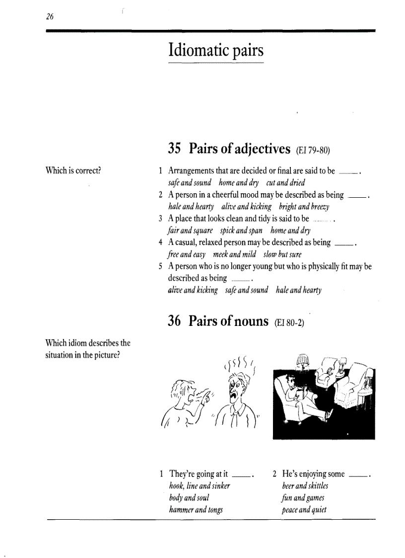 image for page English Idioms Exercises on Idioms
