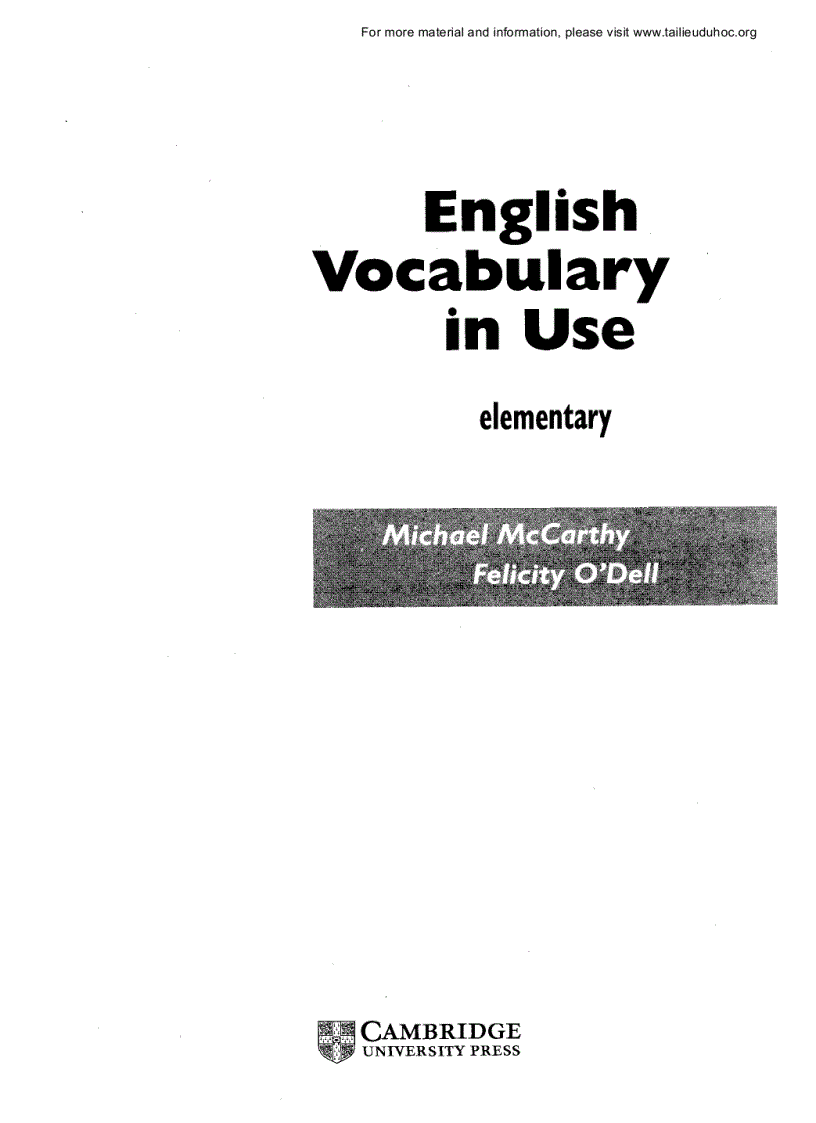 English vocabulary in use elementary 1