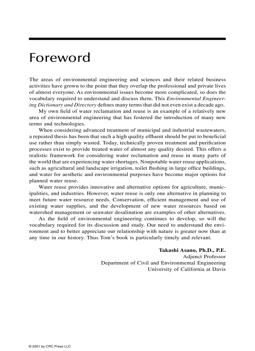 image for page Environmental Engineering Dictionary and Directory