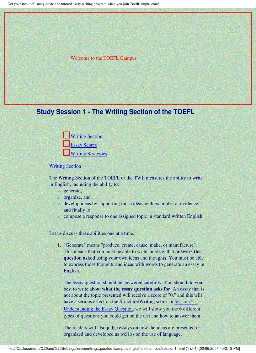 image for page Essay writing program